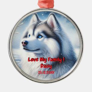 Husky Personalization Christmas Ornament 