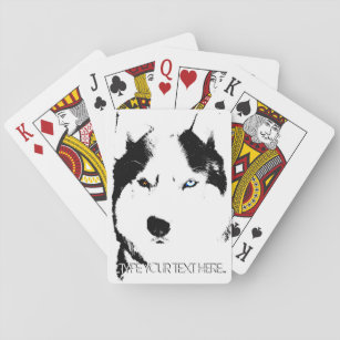 Husky Playing Cards Personalize Sled Dog Cards