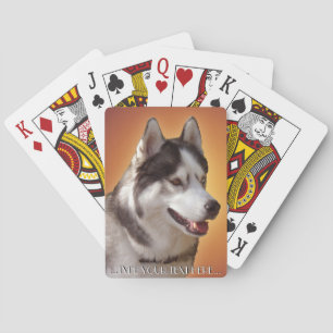 Husky Playing Cards Personalize Sled Dog Cards