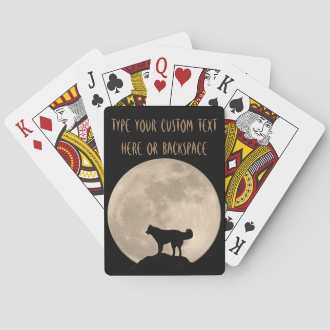 Husky Playing Cards Personalize Sled Dog Cards (Back)