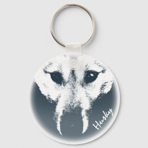 Husky Pup Keychain Husky Wolf Dog Custom Keychains
