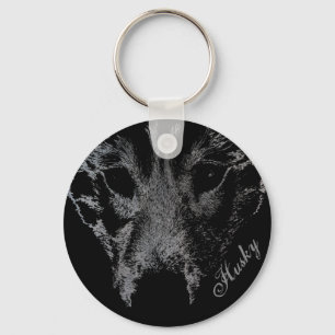 Husky Pup Keychain Husky Wolf Dog Custom Keychains