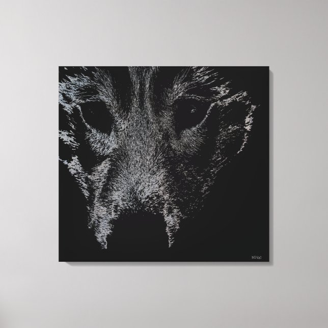 Husky Pup Print Husky Wolf Dog Canvas Print (Front)