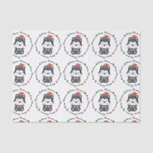 Husky Puppy Dog Cute Elf Festive Merry Christmas Tissue Paper