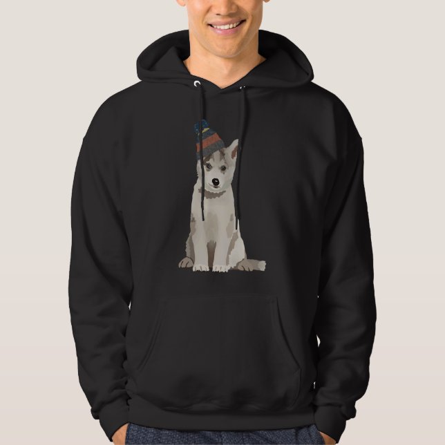 Husky Puppy                                        Hoodie (Front)