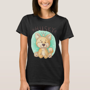 Husky Puppy King Style T-Shirt