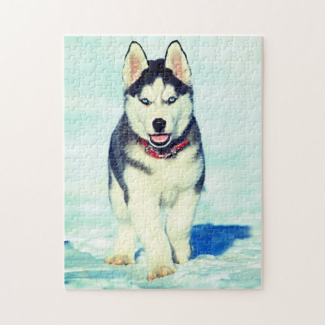 Husky Puppy Puzzle (Vertical)