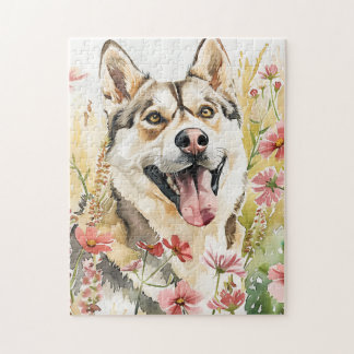 Husky Puzzle – Watercolor Dog Jigsaw