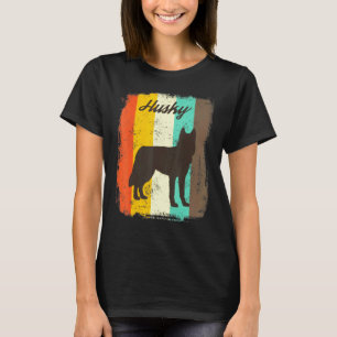 Husky Retro 70s Vintage Cute Dog T-Shirt
