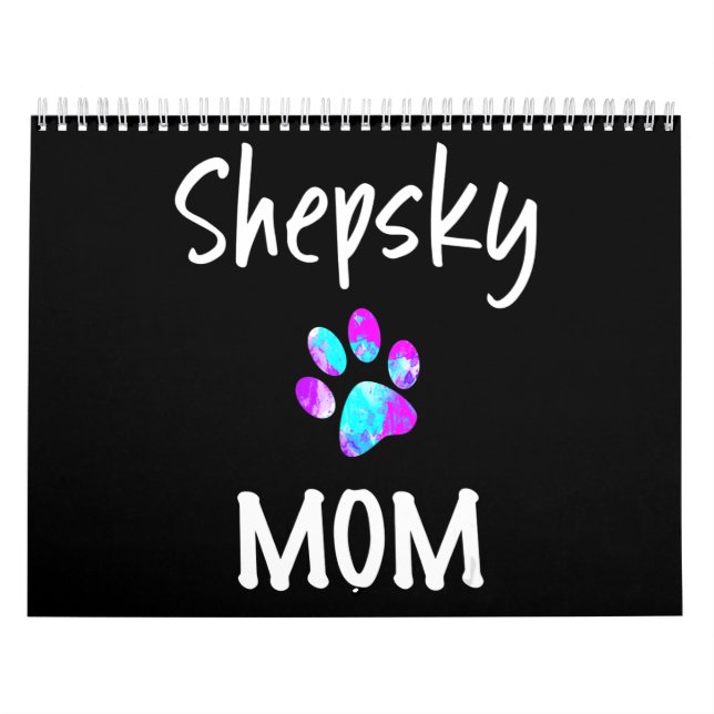 Husky | Shepsky Mom German Shepherd Husky Mix Dog Calendar (Cover)