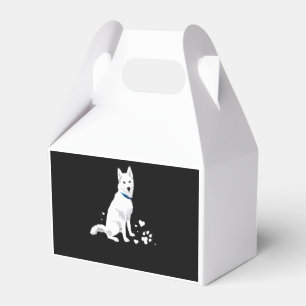 Husky Siberian Husky Sweet White Snow Dog Favor Box