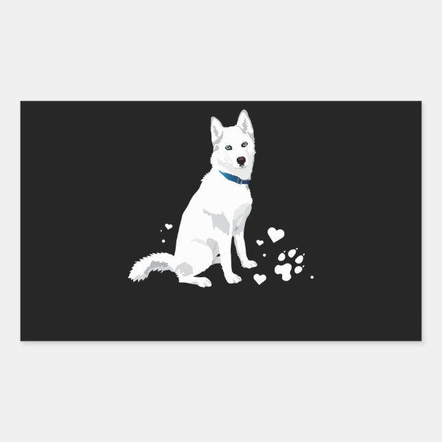 Husky Siberian Husky Sweet White Snow Dog Sticker (Front)