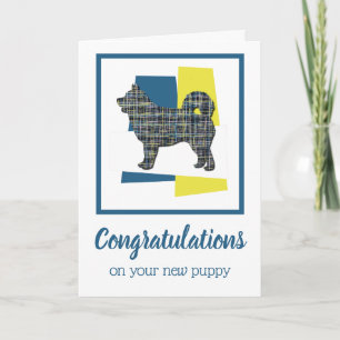 Husky Siberian Puppy Congratulations Greeting Card