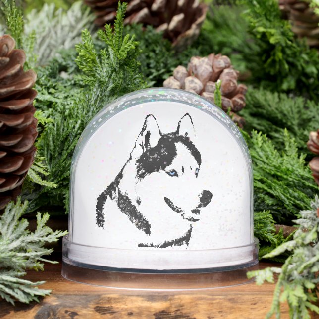Husky Snowglobe Siberian Husky Customize Snowglobe (Hiver)