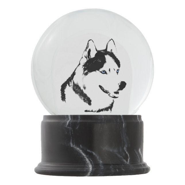 Husky Snowglobe Siberian Husky Customize Snowglobe (Front)