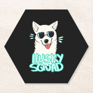 Husky Squad Lovely Paper Coaster