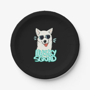 Husky Squad Lovely Paper Plate