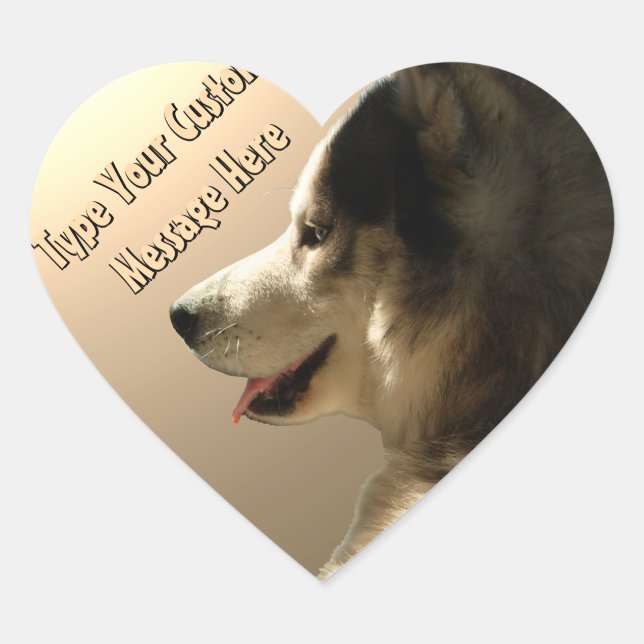 Husky Stickers Siberian Husky Malamute Stickers (Front)