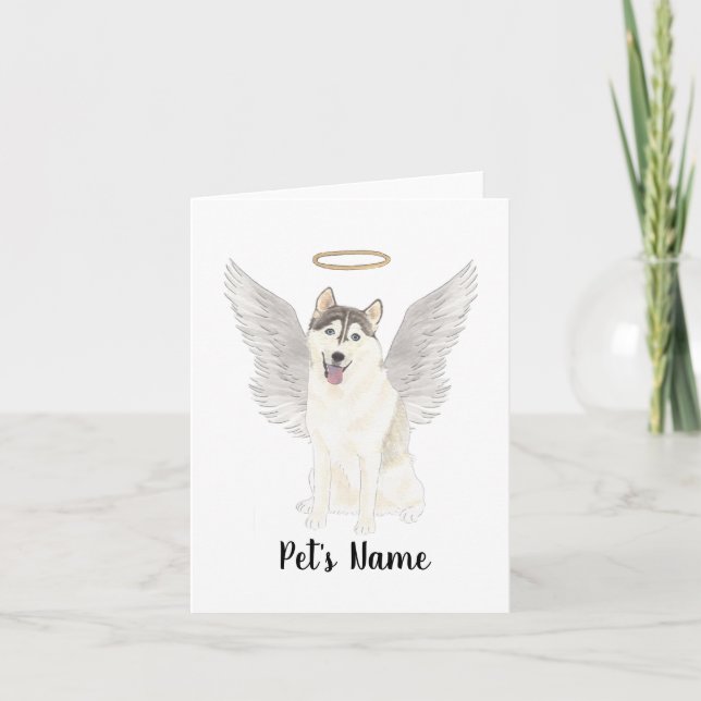Husky Sympathy Memorial Card (Front)