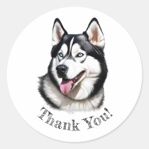 Husky Thank You!  Stickers