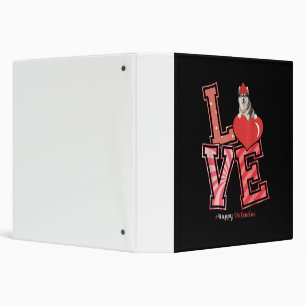 Husky Valentines Day Gift   Husky Heart Design Binder