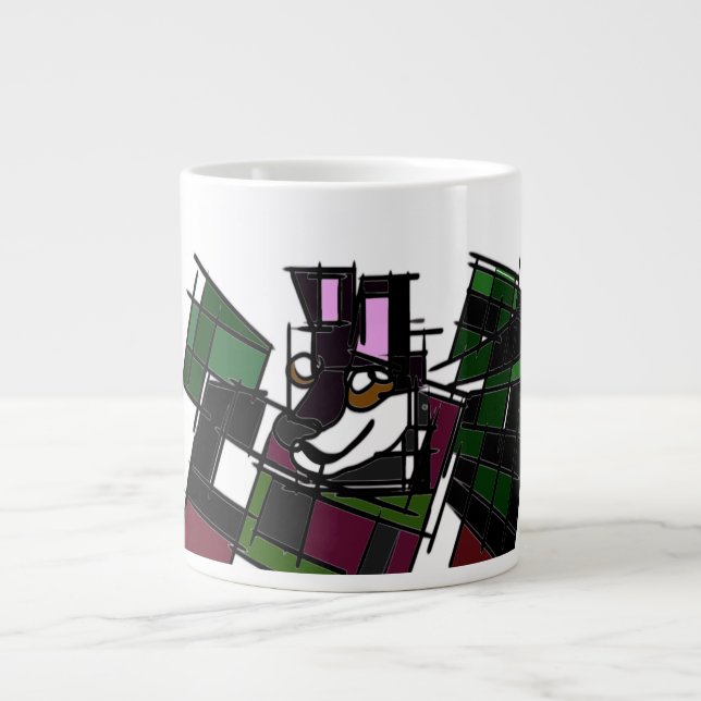 Husky winter  large coffee mug (Front)