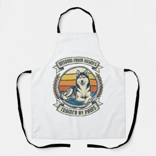 Husky Wisdom Shirt Vintage Engraving Dog Lover Des Apron