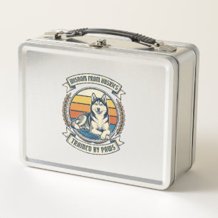 Husky Wisdom Shirt Vintage Engraving Dog Lover Des Metal Lunch Box