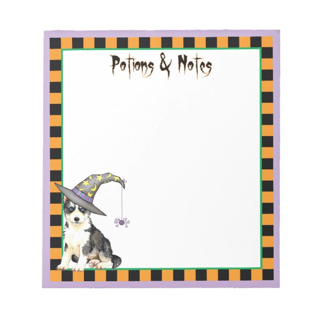 Husky Witch Notepad (Front)