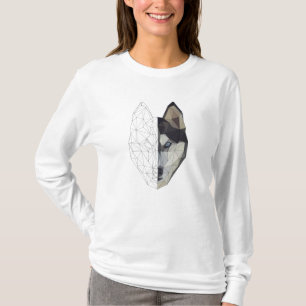 Husky Wolf Dog Puppy Animal - Low Poly Geometric T-Shirt