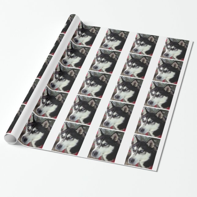 HUSKY WRAPPING PAPER (Unrolled)