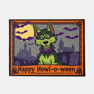 Huskystein Happy Howl-o-ween Doormat