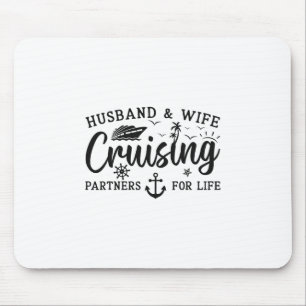 Husnd And Wife Cruise 2025 Matching Couple Cruisin Mouse Pad
