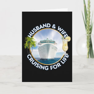 Husnd And Wife Cruising For Life Men's Women's Cru Card