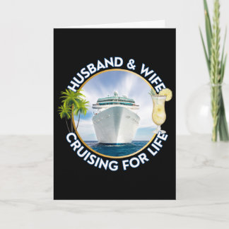Husnd And Wife Cruising For Life Men's Women's Cru Card