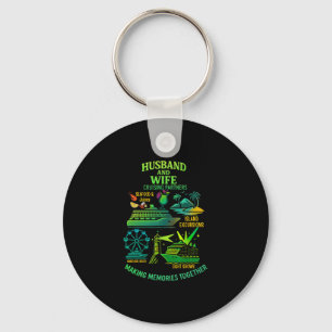 Husnd And Wife Matching Cruise Vacation Couple Keychain