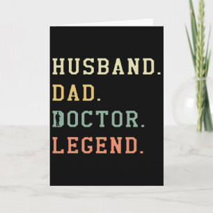 Husnd Dad Doctor Legend Retro Physician Medical Card