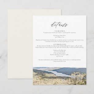 HUSON VALLEY New York Watercolor Wedding Details Invitation
