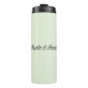 Hustle and Heart Typography Thermal Tumbler