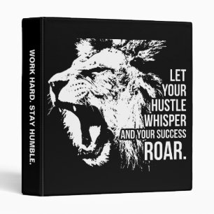 Hustle and Success - Work Hard - Lion Motivational Binder