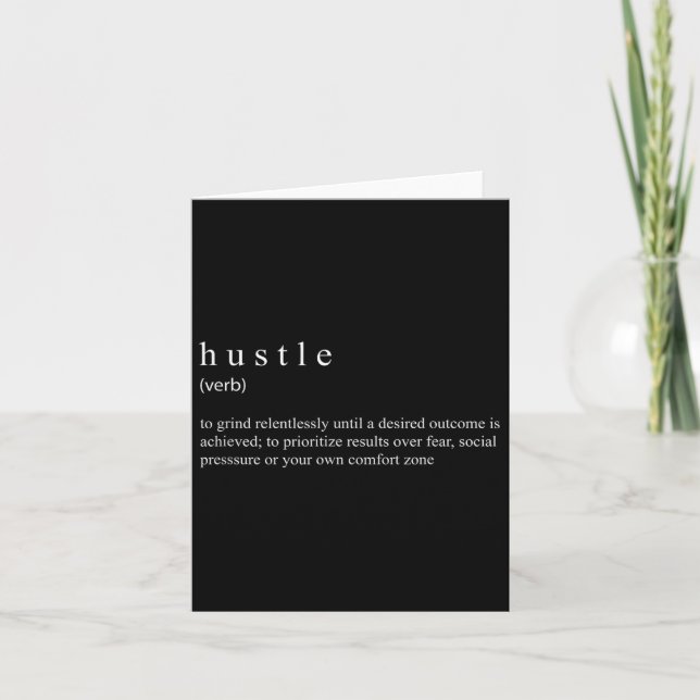 Hustle Definition  Card (Front)