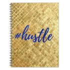 Hustle Gold Texture Spiral Notebook