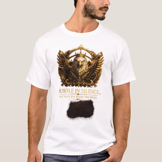 Hustle in Silence Crest T-shirt (Front)