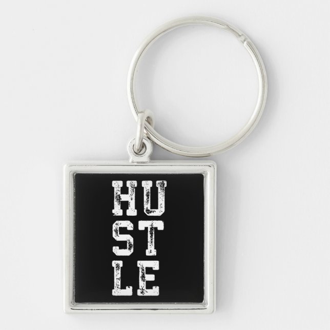 HUSTLE - Inspirational Keychain (Front)