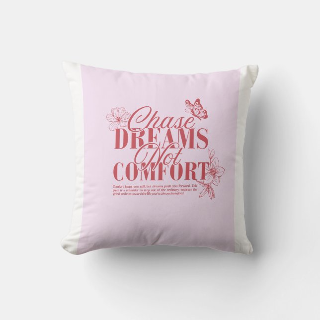 Hustle & Motivation Quote Tee Throw Pillow (Front)