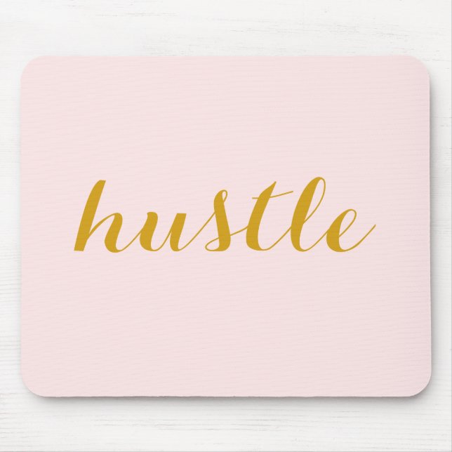 Hustle Mousepad Pink & Gold (Front)