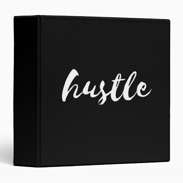 Hustle noir 3 anneaux classeur (Devant/Côté)