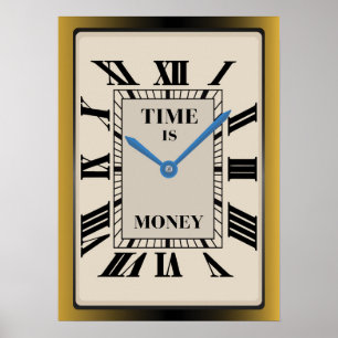 Hustle O'Clock: The Entrepreneur's Motivation Post Poster