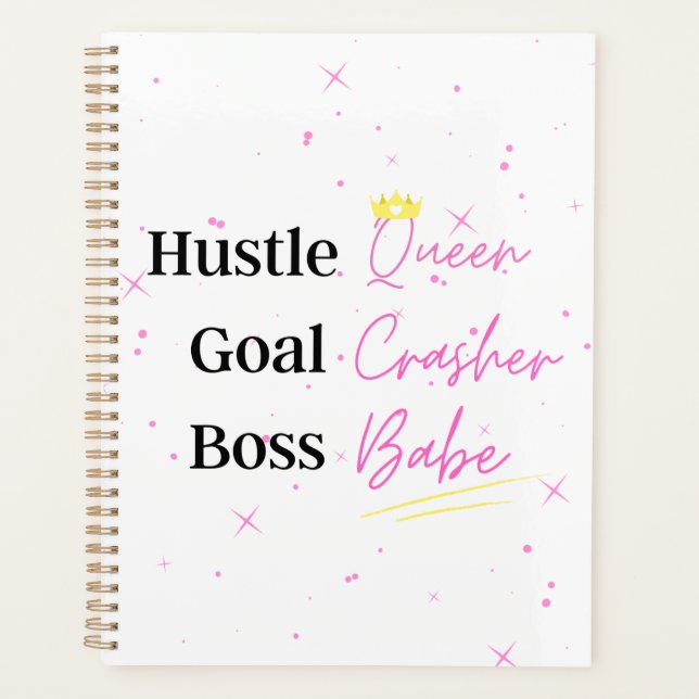 "Hustle Queen" Hard Cover Planner (Front)