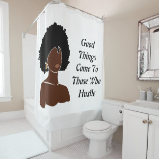 Hustle rideau de douche femme noire